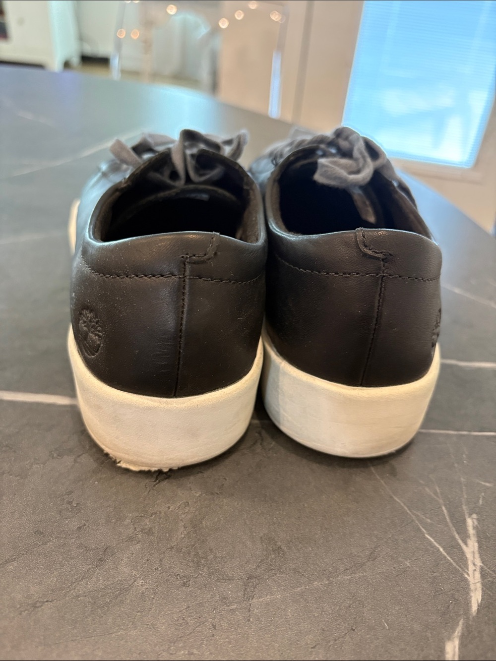 Timberland Black Low-Top Sneakers with Gray Laces - Picture 4 of 5